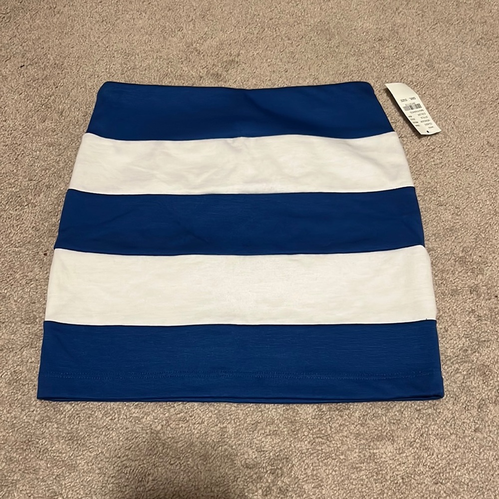 Blue and White Mini Skirt size small